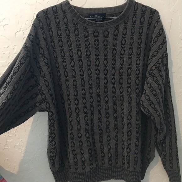 Gray Chereskin sweater mens XL | color: gray and black - Picture 3 of 3